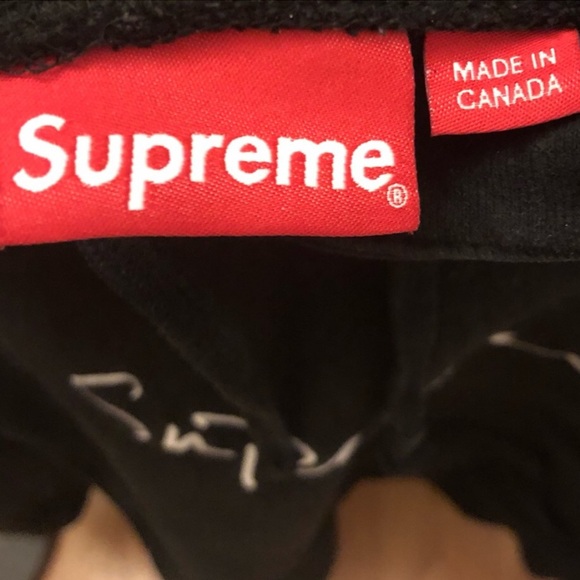Black Supreme Hoodie Size L | Embroidered Classic Script - Picture 4 of 7